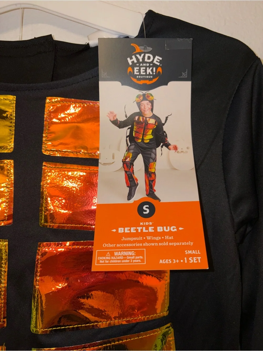 NWT Hyde & EEK Kids Beetle Bug Costume Small Halloween Jumpsuit Set